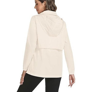 Rain Jacket Women with Hooded Lightweight Waterproof <b>Raincoats</b> Packable Zipper Pockets Windbreakers Outdoor Travel Casual - Product Image 2