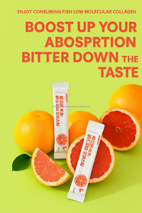 Palitos de gelatina con sabor a pomelo con fibra prebiótica de colágeno marino hidrolizado y refuerzo de vitaminas - Product Image 3