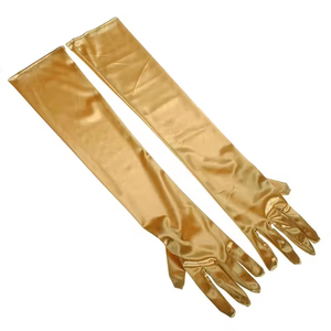 Gants longs en satin uni pour femmes, respirants, confortables et chauds, pour opéra, costume, mariée, soirée, bal, mariage, extérieur - Product Image 3