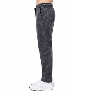 Custom Acid Wash Jogger Trousers Cotton <b>Vintage</b> Washed <b>Pants</b> Loose Fit Casual Streetwear Unisex Wholesale Apparel Manufacturer - Product Image 3