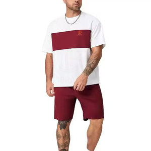 Latest Fashion Wear Breathable Cotton Made T-Shirt & <b>Shorts</b> Set For <b>Men</b> Solid Color Wholesale <b>Men</b> T-Shirt & <b>Shorts</b> Set - Product Image 1