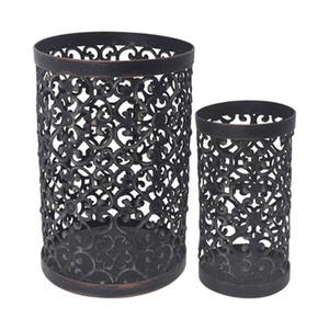 Outer <b>Black</b> Inside Golden Finished Luxury Lighting Items Metal Iron Votive <b>Candle</b> Holder Decorative <b>Lantern</b> Votive <b>Candle</b> Holder - Product Image 4