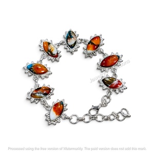 Pulsera de Turquesa Natural para Mujer, a la Moda, con Cadena Ajustable, Certificada y Auténtica, Ideal para Fiestas, Venta al Por Mayor - Product Image 3