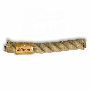 Corde torsadée en jute naturelle robuste 4mm 40mm 3 brins Écologique Biodégradable pour amarrage marin, quai, bateaux, navires, ports LMC - Product Image 1