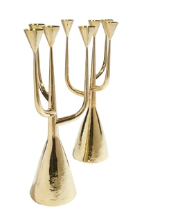 Portavelas dorado decorativo moderno Portavelas de cuatro brazos más vendido de mesa de alta calidad - Product Image 1