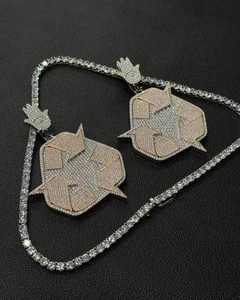 Colgante Hip Hop Personalizado en Forma de Espada con Letras 3D, Plata 925, Baño de Oro 10K, Moissanita VVS, Pasa Prueba de Diamante - Product Image 6