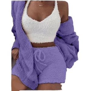 Pantalones Cortos de Forro Polar Sherpa para Hombre, de Alta Calidad, Estilo Hip Hop, Teñidos, de Lana Suave, Tejidos, para Ropa Urbana, Venta al por Mayor - Product Image 1