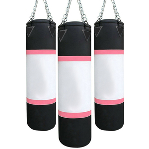 Saco de Boxeo de Alta Calidad Hecho de Cuero para Entrenamiento de Kick Boxing y MMA, Equipo de Boxeo de Primera Calidad, Sacos de Boxeo Pesados con Base - Product Image 1