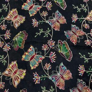 Premium position print with embroidery fabric is a modern textile designed for stylish fashion and <b>garment</b> collections This fabr - Product Image 6