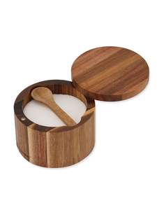 <b>Sugar</b> Christmas Natural Finishing Wood Round <b>Sugar</b> Boxes <b>Canisters</b> Large Kitchen Counter Coffee <b>Sugar</b> <b>Canister</b> Flour and kitchen - Product Image 2