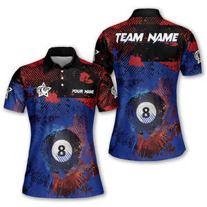 Maillots de billard personnalisés pour hommes - Impression par sublimation numérique, design uni, 100 % polyester, manches courtes, couleurs personnalisables - Product Image 6