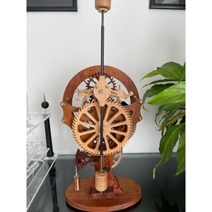 Nuevo Reloj de Escritorio Mecánico de Madera, Diseño Circular, Silencioso, sin Tictac, Estilo Rústico, Reloj Decorativo - Product Image 1
