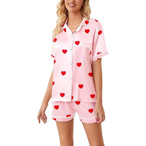 Pijamas de Verano Ligeros, Transpirables y Suaves con Cintura Elástica, de Color Liso para Dormir y Descansar en Casa - Product Image 4
