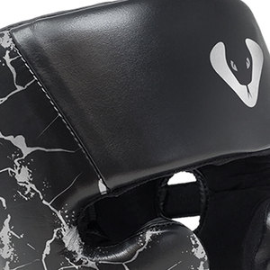 Black Thunder Boxing <b>Head</b> Guard Leather MMA Muay Thai Sparring Protective Headgear <b>Training</b> Helmet - Product Image 4