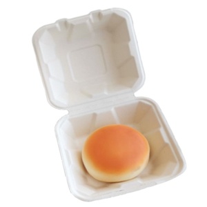 New Stackable Disposable Clamshell Food <b>Containers</b> Eco-Friendly <b>Takeaway</b> Burger Boxes Stocked 6x6 Inches Hinged Lid Boxes 2026 - Product Image 1