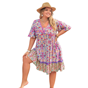 Vestido Midi Estampado Informal para Mujer, Moda al por Mayor - Product Image 6