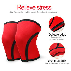 Wholesale New Custom 7MM Neoprene Breathable Adjustable <b>Knee</b> Pads Gym Sports Weightlifting <b>Compression</b> Sleeves <b>Knee</b> Support - Product Image 6