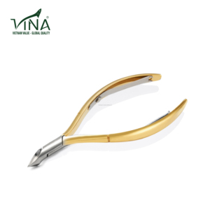 Ensemble de pédicure Coupe-ongles Vina en acier inoxydable Instrument tranchant Pince à cuticules professionnelle VNC-09V-GC de manucure du Vietnam - Product Image 2