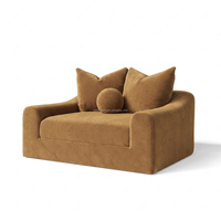 Fauteuil Sing en tissu de luxe de style américain Sageliving, mobilier moderne pour salon, rembourré, couleur et taille personnalisables, pour la maison et l'hôtel