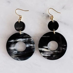Pendientes de Cuerno de Búfalo de Moda para Mujer, Diseño Moderno, Joyería para Fiestas, para Compradores al por Mayor, Pendientes Largos Finos - Product Image 4