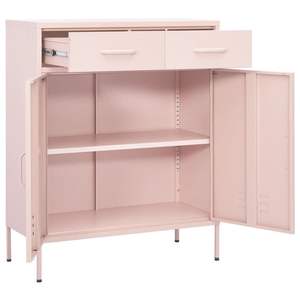 Armoire de rangement rectangulaire en acier rose moyen pour salon - Product Image 5