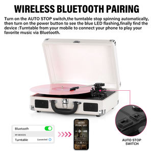 Tocadiscos Multifunción, Reproductor de Vinilo, CD, Casete, USB, con Altavoces, Diseño Retro, Tocadiscos de Vinilo - Product Image 3