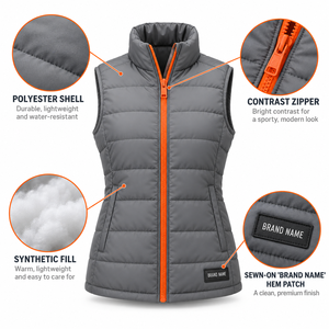 Damen Wendbare Steppweste Doppelseitig Gesteppt Winterbekleidung OEM ODM Großhandel Hersteller Premium-Qualität - Product Image 6