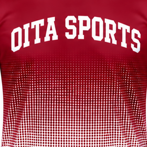 Camiseta Deportiva Sublimada con Degradado Borgoña y Blanco para Hombre, Manga Corta, Cuello Redondo, Personalizada, para Entrenamiento Deportivo y Atletismo - Product Image 6