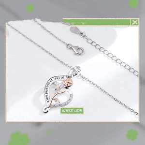 ZAWO HOUSE Collier Pendentif Fleur Rose en Argent Sterling 925 Plaqué Or avec Moissanite pour Femme, Bijou de Mariage Tendance - Product Image 4