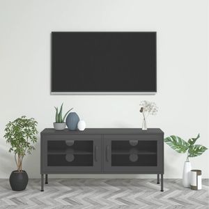 41.3 antracite "x 13.8" x 19.7 "supporto TV in acciaio - Product Image 1