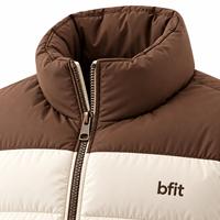 Blouson d'hiver matelassé pour homme, color block, col montant, fermeture éclair intégrale, coupe-vent épais, vêtement d'extérieur décontracté, haute qualité, service OEM