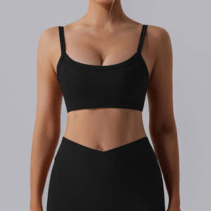 Soutien-gorge de sport sexy à fines bretelles pour femme, séchage rapide, respirant, haut de yoga, vente en gros, vêtements de fitness et d'entraînement - Product Image 3