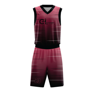 Maillot de basket-ball personnalisé OEM, uniforme respirant à séchage rapide en polyester, ensemble de basket-ball avec short - Product Image 1