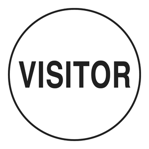 Etiquetas para Cascos de Seguridad Brady VISITOR, Impermeables, Autoadhesivas, de Polipropileno, para Identificación en Sitios Industriales y de Construcción - Product Image 1