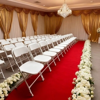 Chaises pliantes modernes en plastique blanc résistant aux UV, légères, imperméables, empilables, pour extérieur, mariage, jardin, fête, événement, conférence