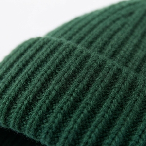 Wholesale Common Winter Knit Beanie Hat Letter 100% <b>Wool</b> Customizable Logo Unisex - Product Image 3