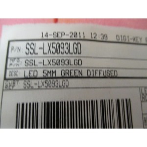 20 ชิ้น Mouser Electronics SSL-LX5093LGD LED 5MM สีเขียว - อุปกรณ์และชิ้นส่วนเซมิคอนดักเตอร์ระดับโลกที่เชื่อถือได้ - Product Image 3