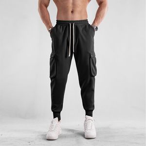 Wholesale Streetwear Casual Trackpants Elastic Waist Cotton Tech Fleece Cargo Joggers Men - Product Image 2