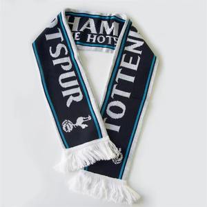 Custom Double-Sided Knitted Square Football Scarves National Team Jacquard Acrylic High Quality Lightweight Fan Supporters - Product Image 1