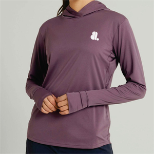 Camiseta Deportiva Casual para Mujer, con Capucha, Manga Corta, Secado Rápido, Transpirable, Lisa, con Logotipo, Corte Regular, Tejido de Algodón Orgánico - Product Image 4