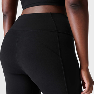 Leggings de yoga pour femmes, taille haute, longueur intégrale, couleur unie, tricot sans couture, extensibles, respirants - Product Image 5