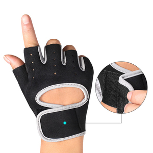 Fabricant professionnel, gants de musculation en cuir de qualité supérieure, demi-doigts, antidérapants, fermeture à lacets, unisexe, best-seller pour la salle de sport - Product Image 3