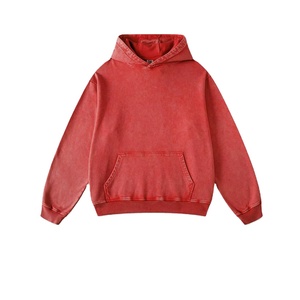 Haute qualité hommes Vintage Style 100% coton pull à capuche écologique 300g tissu en gros - Product Image 3