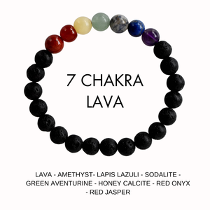 Wholesale Premium Quality 7 Chakra Diffuser Lava Stone Crystal Fashion <b>Beaded</b> <b>Bracelet</b> - Product Image 1