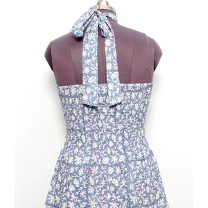 Loose Printed 100% Cotton V-Neck Maxi <b>Dress</b> for Women Floral Pattern Eco-Friendly Breathable Washable <b>Summer</b> Party Wear - Product Image 6