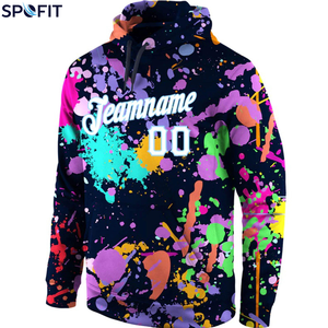 SPOFIT Sweat-shirt unisexe personnalisé avec impression numérique d'hiver, 100% polyester respirant, vêtements de sport décontractés avec personnalisation du nom et du numéro - Product Image 3