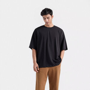 Camiseta de Verano Personalizada para Hombre, Holgada, de Manga Corta, Estilo Urbano, Informal, Deportiva, Transpirable, de Punto, Diseño OEM - Product Image 1