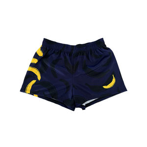 Shorts de rugby hip-hop unisexes personnalisés, couleur unie, imprimé numérique, taille élastique, 100 % polyester, imperméables – Grande Vente - Product Image 2