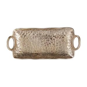 Bandeja Rectangular Moderna de Acero Inoxidable con Borde Lineal Grabado, Plato Decorativo de Metal Plateado Pulido, Estilo Contemporáneo - Product Image 4