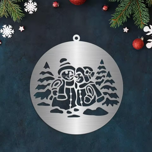 เครื่องประดับโลหะทรงกลมที่ไม่ซ้ำใครทำจากสเตนเลสตัดด้วยเลเซอร์ออกแบบได้ตามที่ต้องการ - Product Image 1